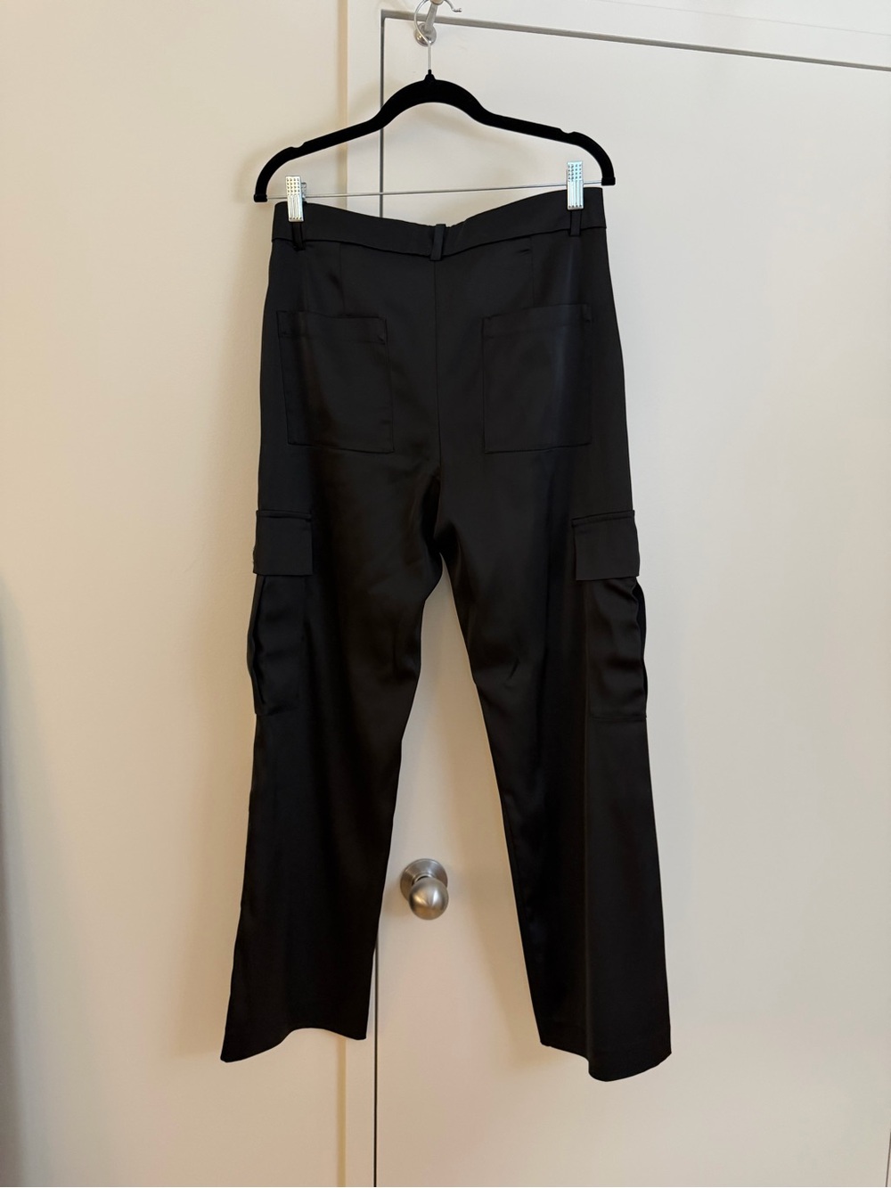 Zara Black Cargo Trousers with Wide Legs